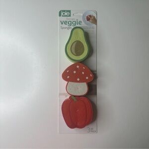 Joie Veggie Sponges Set - Green, Red, White